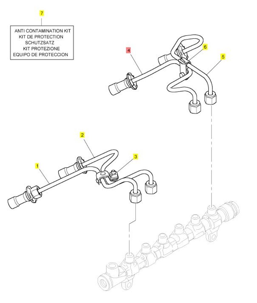 Труба топливная оригинал Perkins АРТ: T413806