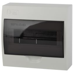 Корпус пластиковый навесной ЭРА SIMPLE ЩРН-П-10 IP41 прозрачная крышка белый | Корпуса пластиковые распределительные