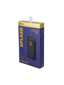 Perfeo Powerbank 20000 mah + Micro usb /In Micro usb /Out USB 1 А, 2.1A/ Black (PF_B4298)