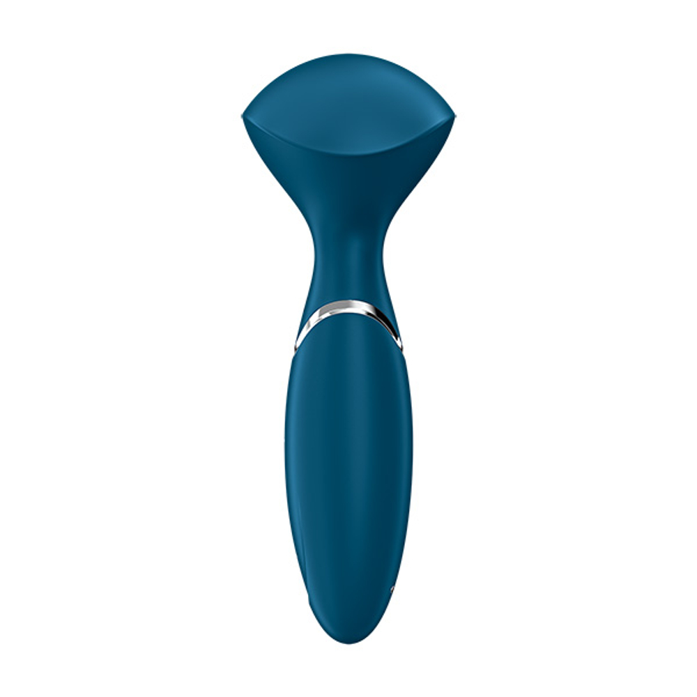 Синий вибромассажер 16см Satisfyer Mini Wand-er