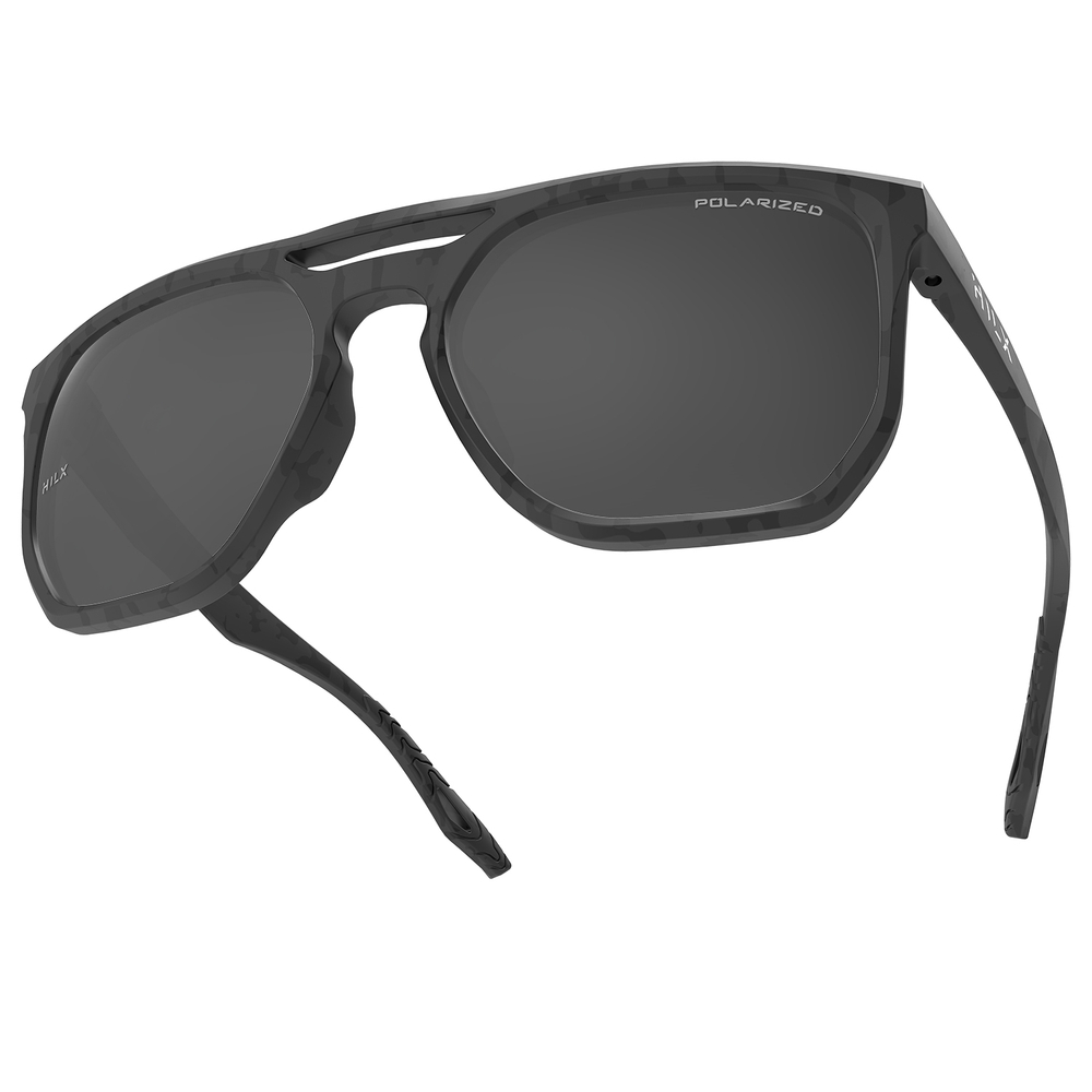 Спортивные очки HILX Carnage / Matt Solid Carbon / Black Polarized Lens