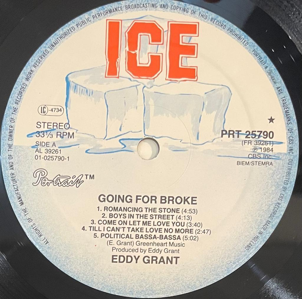Eddy Grant - Going For Broke (Голландия 1984г.)