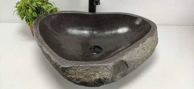 Раковина из речного камня RS-6792 (57x45x15)