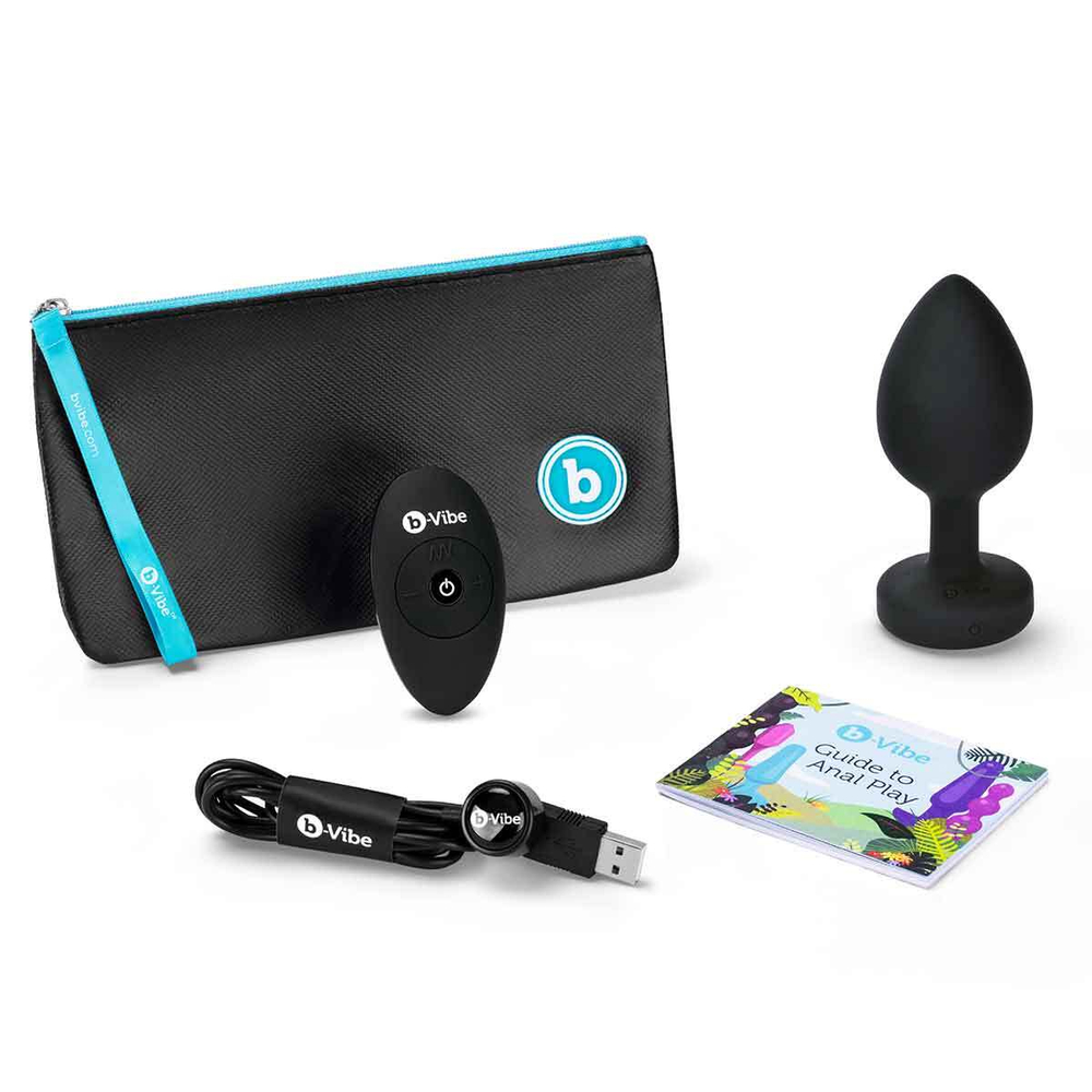 b-Vibe Vibrating Jewel Plug XXL - Анальная вибропробка
