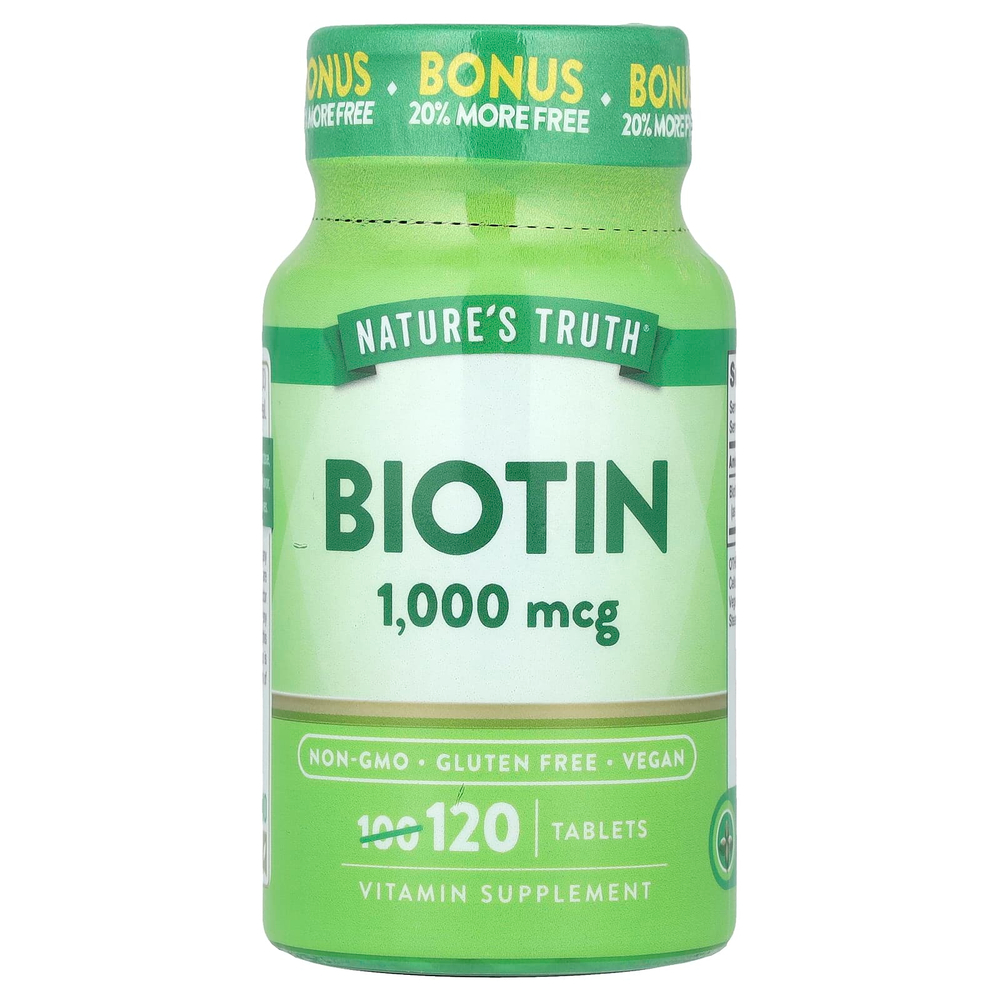 Nature's Truth, Биотин, 1000 мкг, 120 таблеток