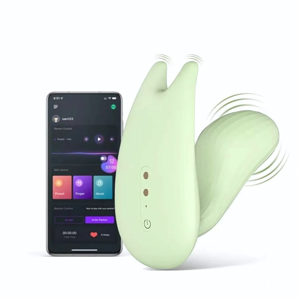 Зеленый вибратор Magic Motion Umi - 9,5 см. (Цвет: зеленый)