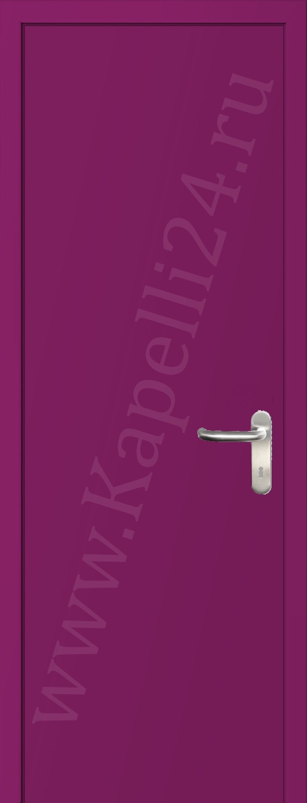 Дверь влагостойкая пластиковая KAPELLI multicolor ДГ RAL 4006 Транспортный пурпурный + коробка