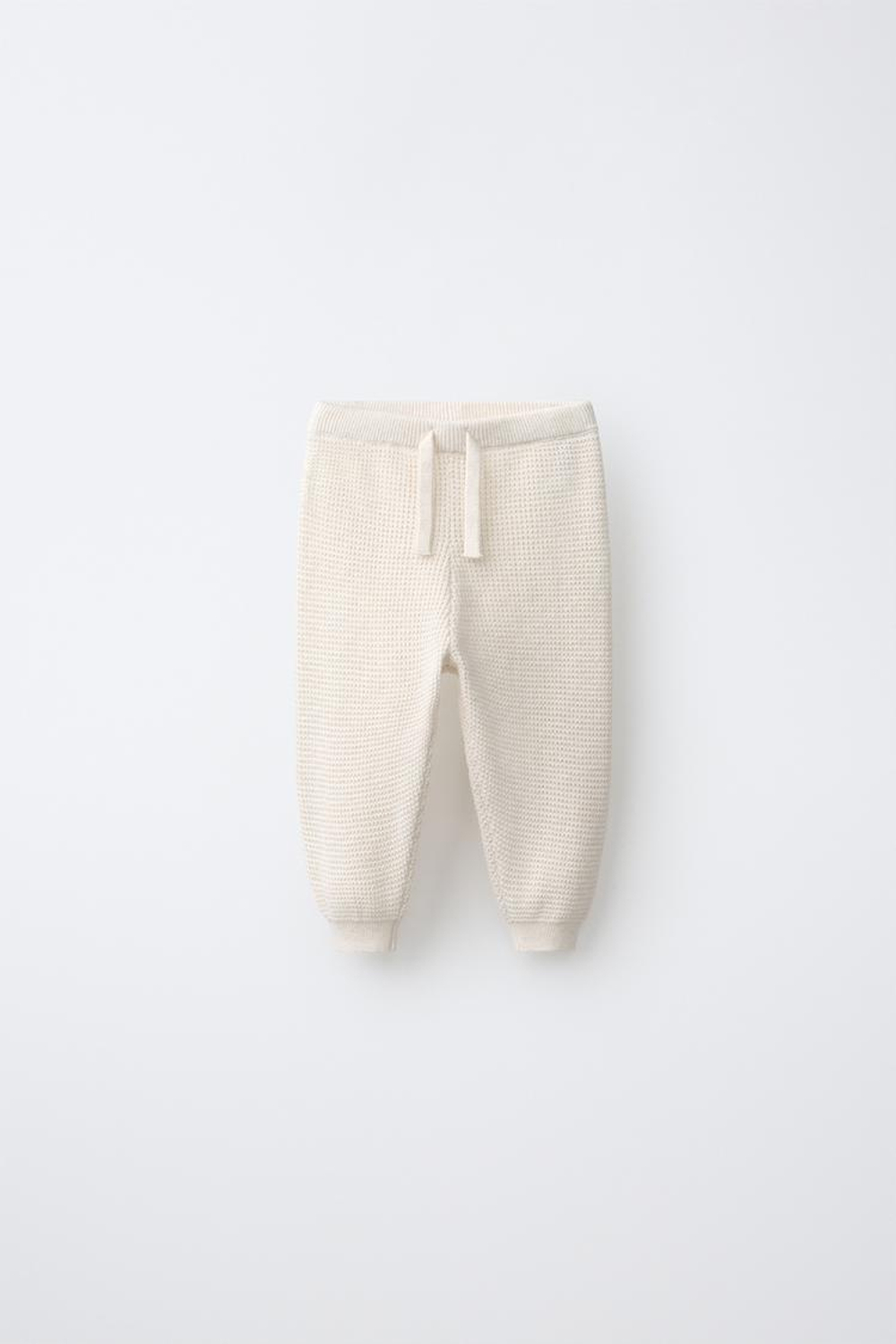 ZARA БРЮКИ-ДЖОГГЕРЫ ИЗ РИФЛЕНОЙ ТКАНИ, СВЕТЛО-БЕЖЕВЫЙ