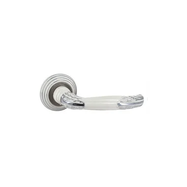 Ручка для межкомнатной двери Adden Bau Flamingo V204 белая эмаль хром