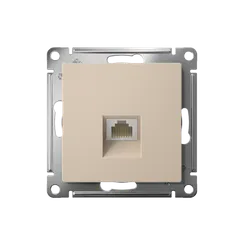 Розетка компьютерная RJ45 Cat 5e Systeme Electric AtlasDesign Песочный ATN001283