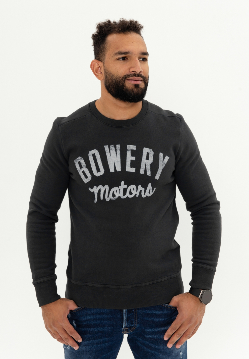 Свитшот Bowery NYC "Bowery Motors" Fleece Jet Black