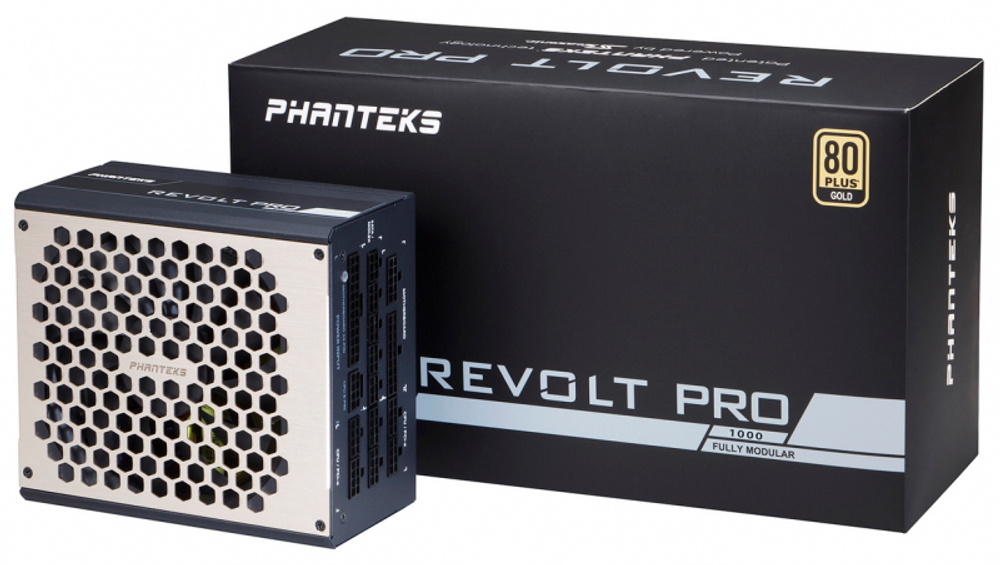Блок питания PHANTEKS REVOLT PRO 1000W (Active PFC, 135mm Fan, Japanese Capacitors, 80 PLUS Gold, Fully Modular) [PH-P1000GC] Retail