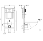 Инсталляция для подвесного унитаза Grossman (500*1150) 900.K31.02.000