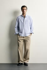 РУБАШКА REGULAR FIT ФАКТУРЫ ОКСФОРД — ZARA