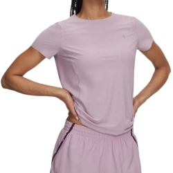 Женская теннисная футболка Under Armour Vanish Elite Short Sleeve - mauve pink/metallic silver