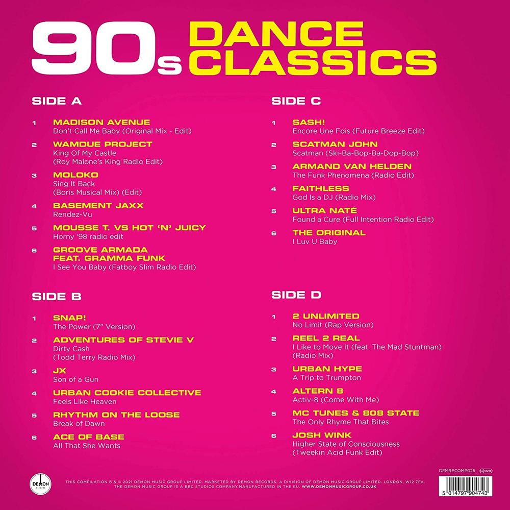 Various — 90s Dance Classics (2LP)