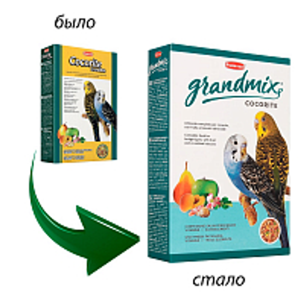 Основной корм для Волнистых попугаев 400гр PADOVAN Grandmix Сocorite