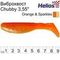 Виброхвост Helios Chubby 3,55"/9 см Orange &amp; Sparkles 5шт. (HS-4-022)