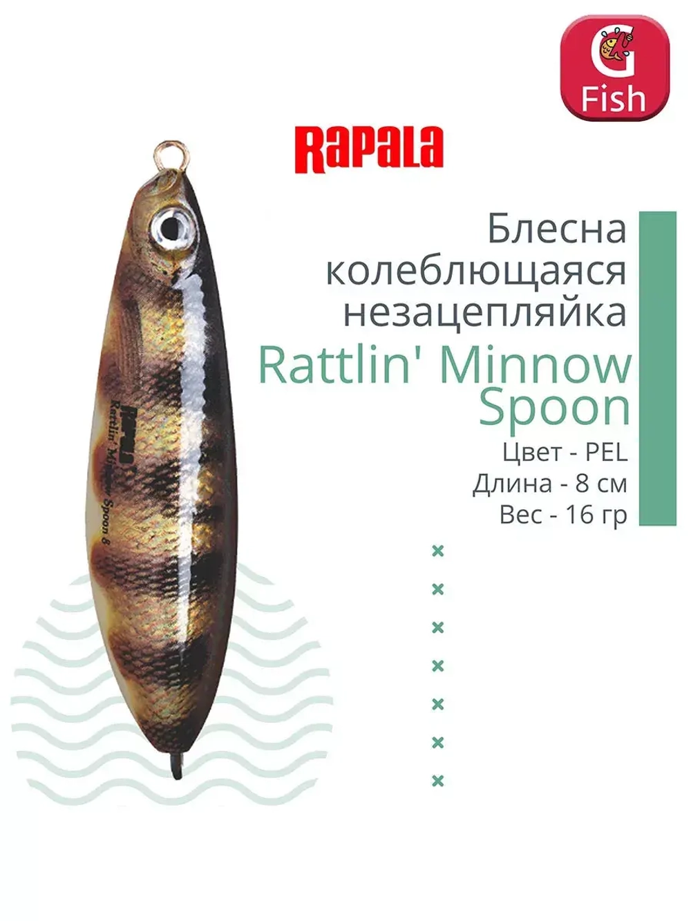 Блесна колебалка Rattlin' Minnow Spoon /PEL