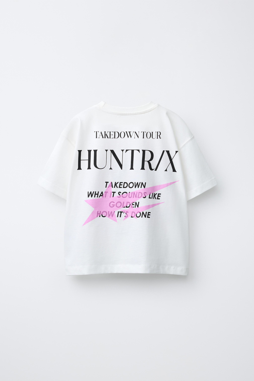 ZARA ФУТБОЛКА С ПРИНТОМ KPOP DEMON HUNTERS™ NETFLIX ©, БЕЛЫЙ