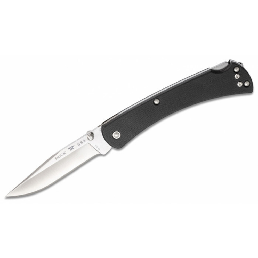 Складной нож BUCK 0110BKS4 110 Slim Pro Black S30V, чёрная рукоять