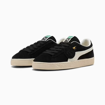 PUMA Замшевые кроссовки Suede, черный/белый