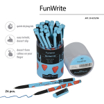 Ручка шариковая 0,5мм, синяя "FunWrite. Ягоды. Графика. Клубника" (Bruno Visconti)