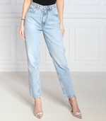 джинсы mom jean GUESS - голубой(W2YA21 D4NH6)