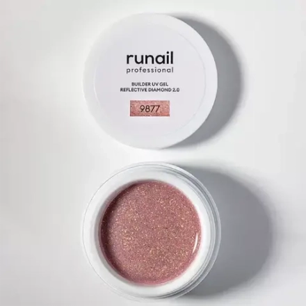 Runail Моделирующий УФ-гель светоотражающий №9877 BUILDER UV GEL REFLECTIVE DIAMOND 2.0, 15г