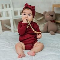Боди-кимоно с длинным рукавом и рюшей "Вишня" 0-3 м