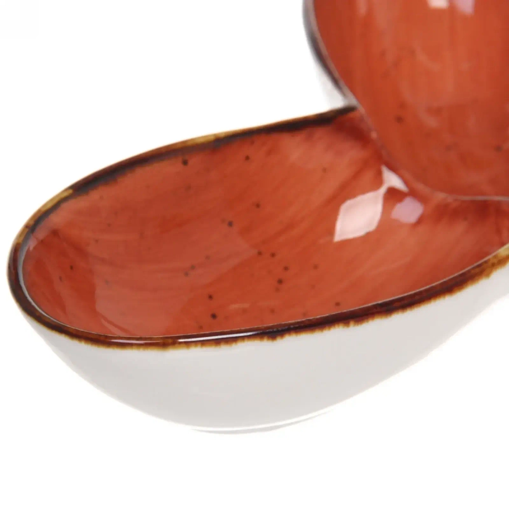 Менажница керамическая «Corsica orange» 17,8*3,5см