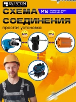 Насадка для пылеудаления для алмазных коронок М16-М16