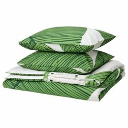 Комплект постельного белья IKEA KUNGSCISSUS (КУНГСКИССУС), Двуспальный, Белый с рисунком, 240x220, 50x80 см