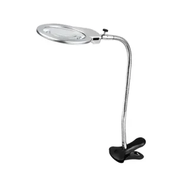 Лупа Kromatech настольная 2/5x, 130 мм, с прищепкой и подсветкой (2 LED) MG15122-1C