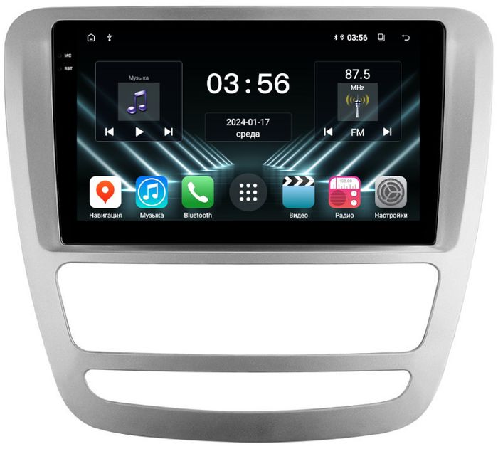 Магнитола для Sollers ST6 (взамен монохром экрана), JAC T6 - FarCar S280 монитор 9.5" IPS на Android 13, CarPlay