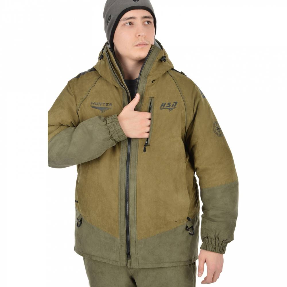 Костюм мужской зимний "Dikson I comfort" -45, zamsha, хаки, ХСН