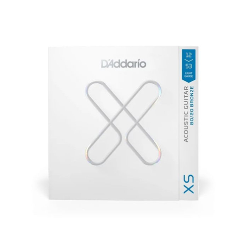 D'ADDARIO XSABR1253 - струны для акустической гитары, бронза с ультратонким покрытием XS, 12-53