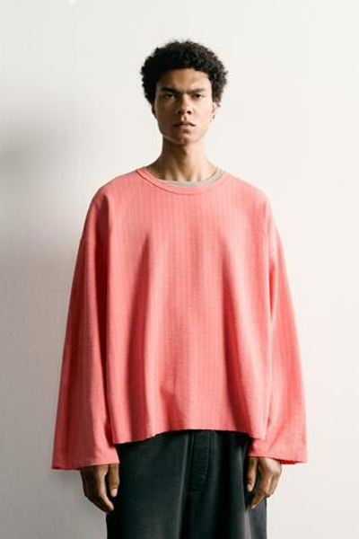 ФУТБОЛКА RELAXED FIT С ДЛИННЫМИ РУКАВАМИ — ZARA · 0722/307