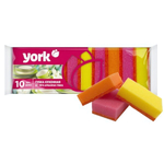 Губки для посуды Джамбо 10шт 9х6х2,9см YORK