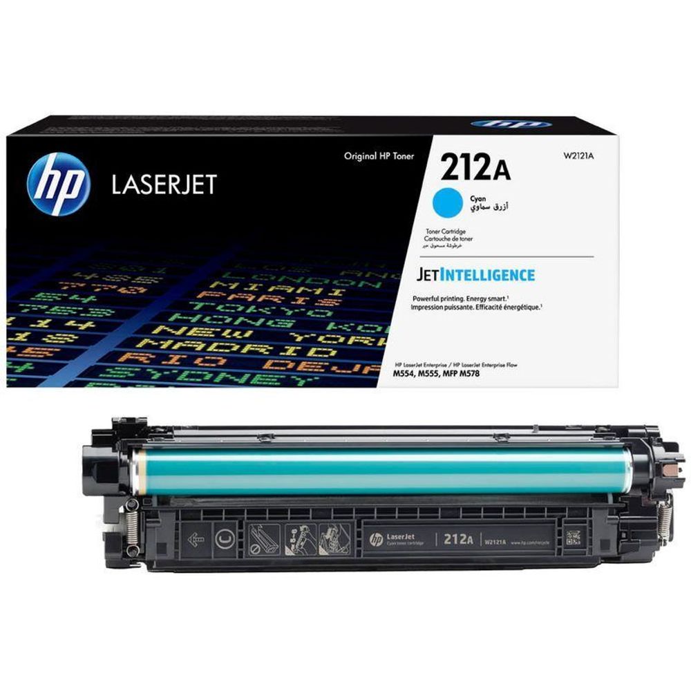 Картридж HP 212A (W2121A) для LaserJet Enterprise M554/M555/M578 (4.5K) голубой