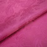 Ткань подкладочная (таффета) с рисунком 96 г/м², 500х145 см, 141 розовый (растительный орнамент), Gamma JTR