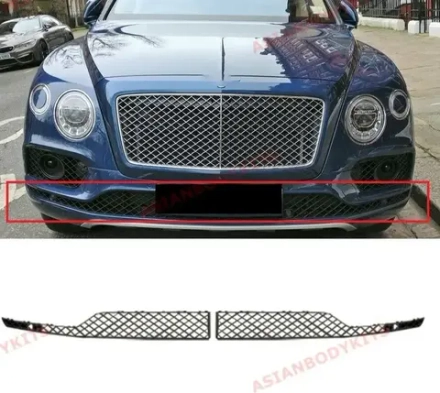 Черная нижняя сетка для Bentley Bentayga 2015-2020 Бентли Бентайга