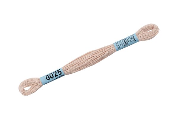 Мулине Gamma 100% хлопок, цв.0025 св.розовый, 24 мотка по 8 метров