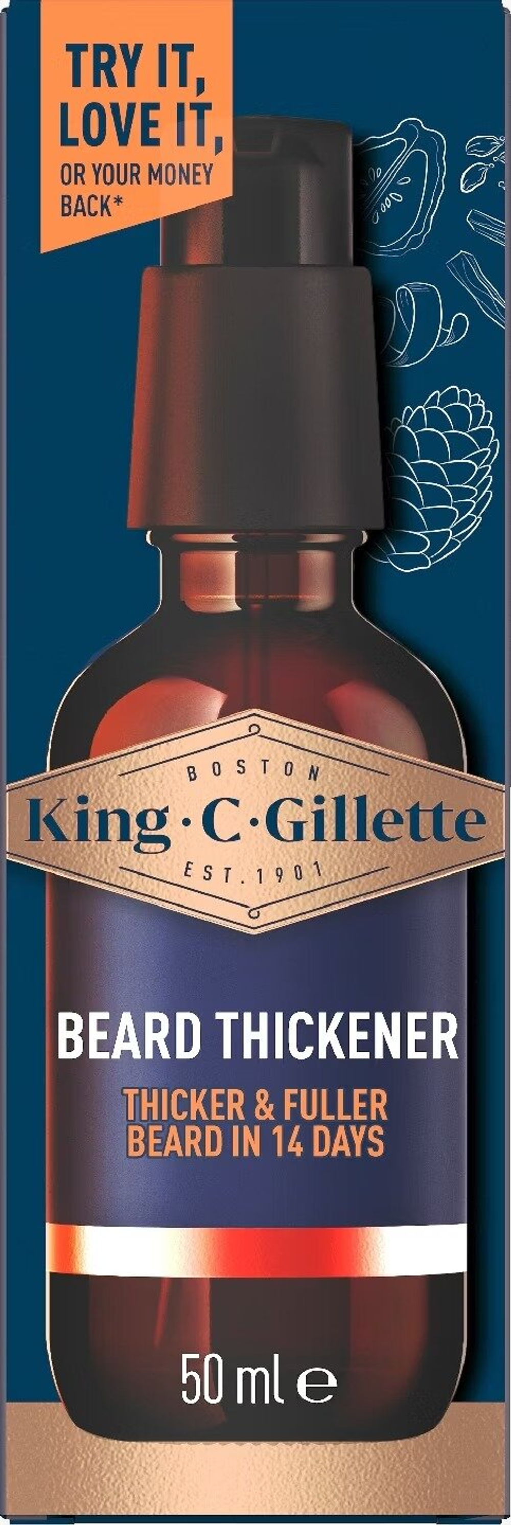 Сыворотка спрей для бороды Gillette King C. Gillette, с витамином В и кофеином 50 мл (Из Финляндии)