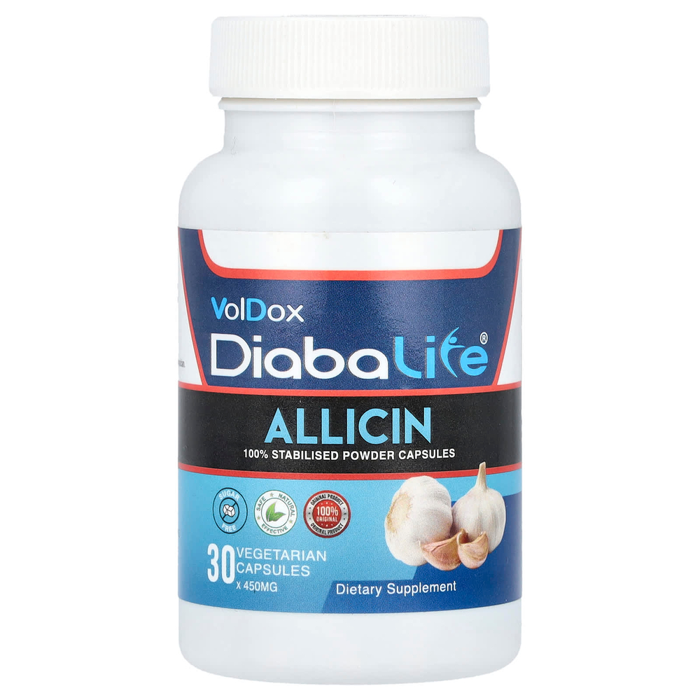 Allimax, VolDox, Diabalife®, аллицин, 30 вегетарианских капсул