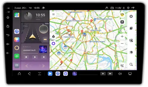 Магнитола для Volkswagen T5, T6, Tiguan, Passat, Polo, Jetta, Amarok, Golf и др., Skoda Fabia, Rapid - Kuberg QLed, Android 13, Быстрейшая, CarPlay, SIM-слот