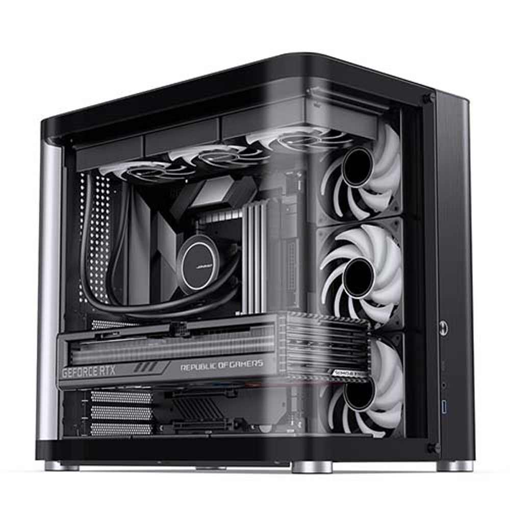 Корпус JONSBO TK-2, mini-ITX, micro-ATX, ATX, черный (без БП)