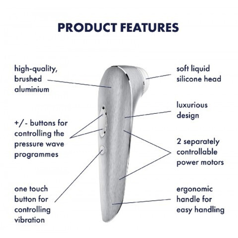 Алюминиевый клиторальный стимулятор Satisfyer High Fashion