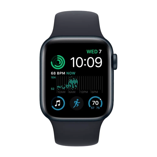 Умные часы Apple Watch SE (2022) GPS, 40mm, Aluminium Case with Sport Band S/M, Midnight (Темная ночь)