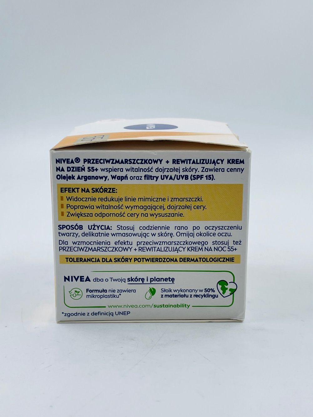 Крем дневной 55+ Nivea Anti-Wrinkle + Revitalizing, против морщин, с аргановым маслом, кальцием и UV фильтром, 50 мл